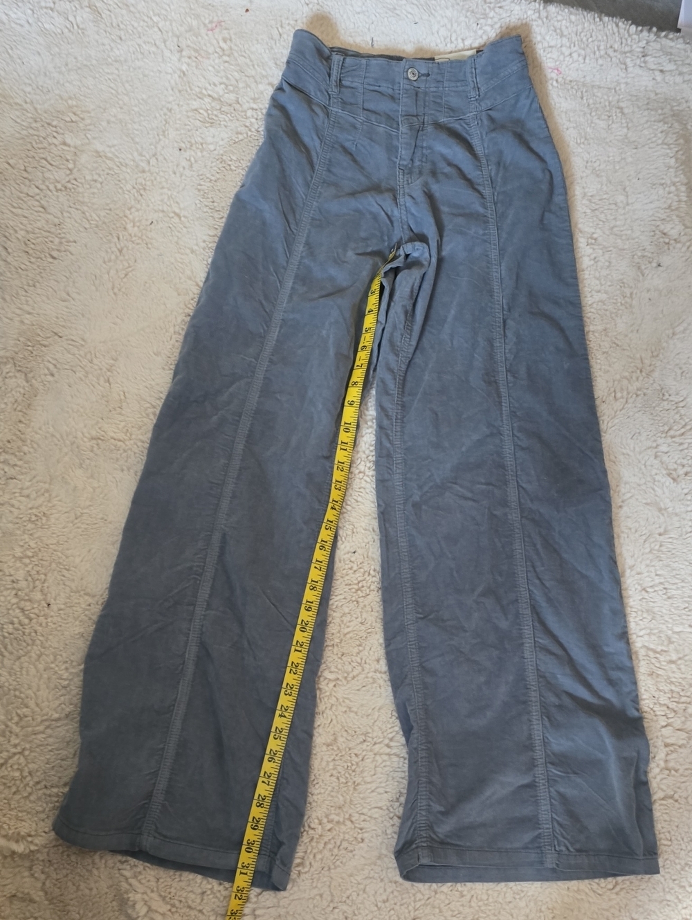 We The Free  Wide-Leg Joggers in Dusty Blue